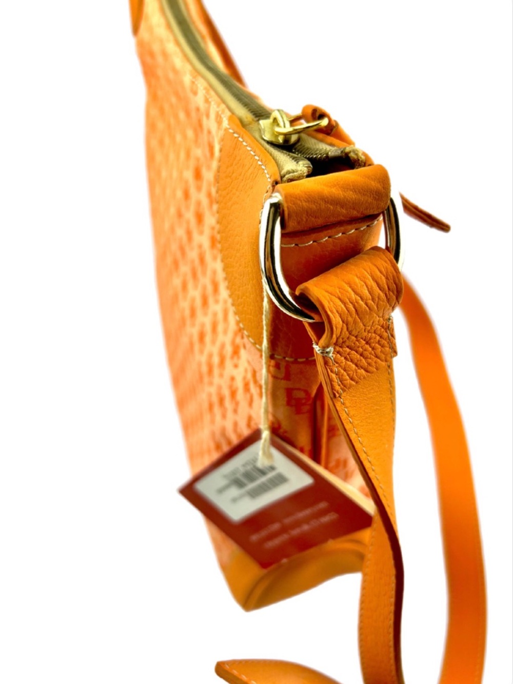 Dooney & Bourke Orange Monogram Large Shoulder Bag Y2K Vintage - RARE π§‘ - Picture 8 of 16